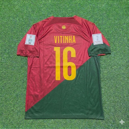 Portugal World Cup 2022 Vitinha #16 Home Retro Football Jersey