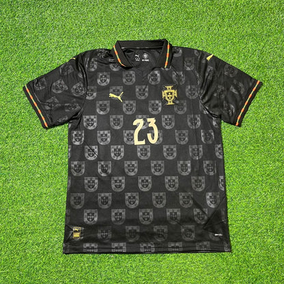 Vitinha Portugal 2025/26 Black Football Jersey Kit