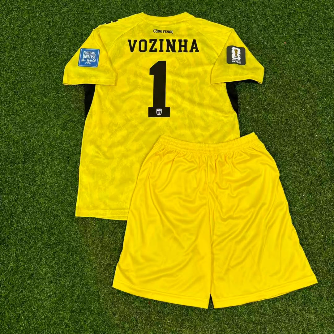 Cape Verde World Cup 2026 Vozinha Goalkeeper Kids Football Jersey