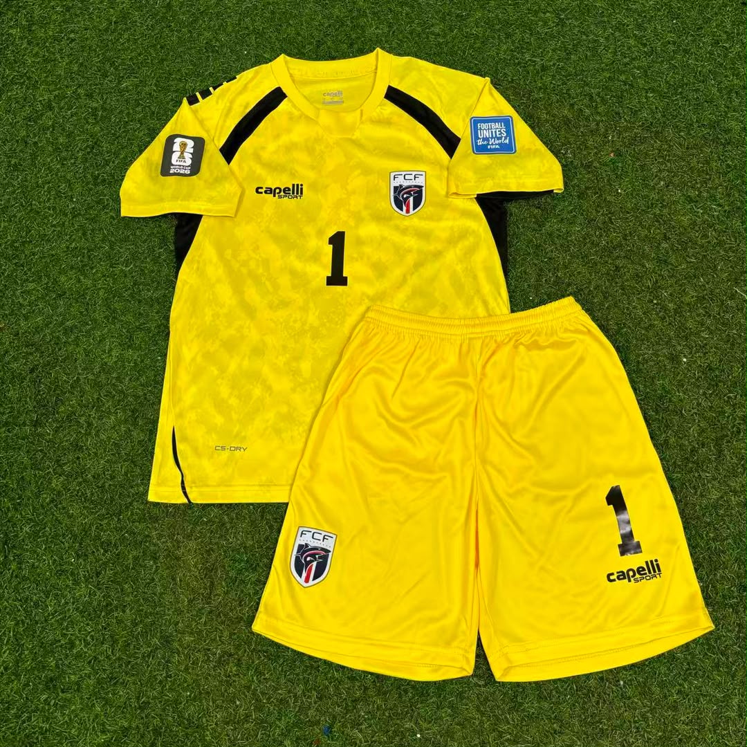 Cape Verde World Cup 2026 Vozinha Goalkeeper Kids Football Jersey