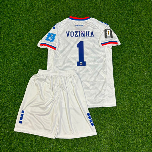 Cape Verde World Cup 2026 Vozinha #1 Goalkeeper Children White Football Jersey
