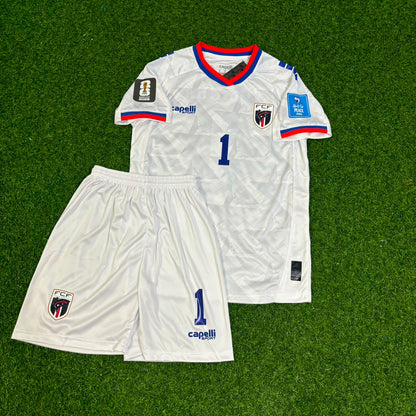 Cape Verde World Cup 2026 Vozinha #1 Goalkeeper Children White Football Jersey