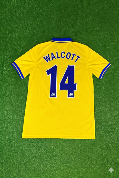 Theo Walcott Arsenal 2013/2014 Yellow Retro Football Jersey Kit