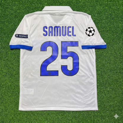 Walter Samuel Inter 2009/2010 White Retro Football Jersey Kit