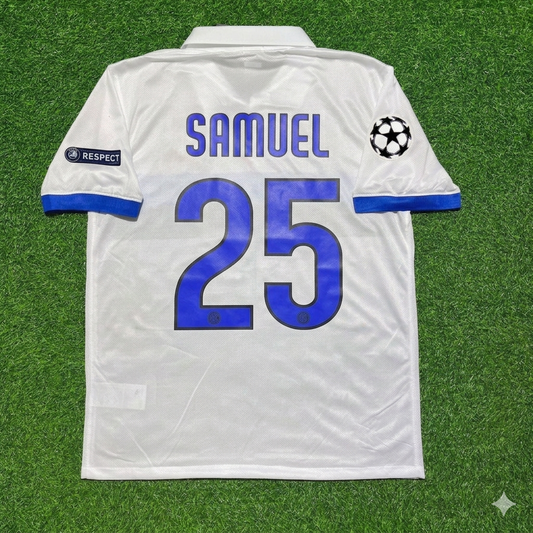 Walter Samuel Inter 2009/2010 White Retro Football Jersey Kit