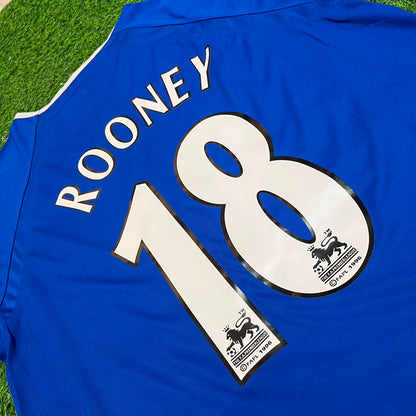 Wayne Rooney #18 Everton Fc Blue Retro Football Jersey Kit