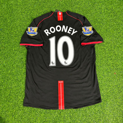 Wayne Rooney Manchester United 2007/2008 Black EPL Patch Retro Football Jersey Collection
