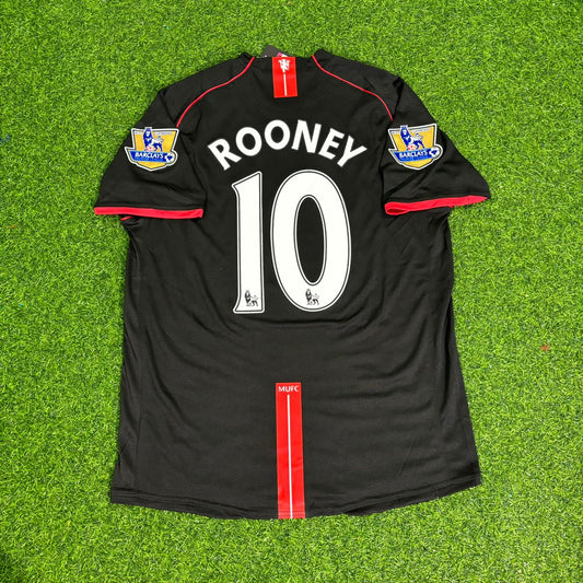 Wayne Rooney Manchester United 2007/2008 Black EPL Patch Retro Football Jersey Collection