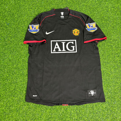 Wayne Rooney Manchester United 2007/2008 Black EPL Patch Retro Football Jersey Collection