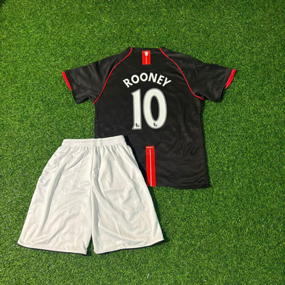 Wayne Rooney Manchester United 2007/2008 Retro Kids Football Jersey Kit