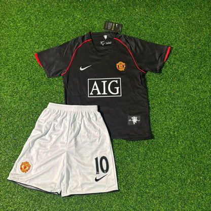 Wayne Rooney Manchester United 2007/2008 Retro Kids Football Jersey Kit