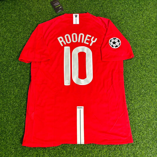Wayne Rooney Manchester United 2008 Champions League Final Retro Football Jersey Collection