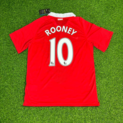 Wayne Rooney Manchester United 2010/2011 Retro Home Football Jersey Kit