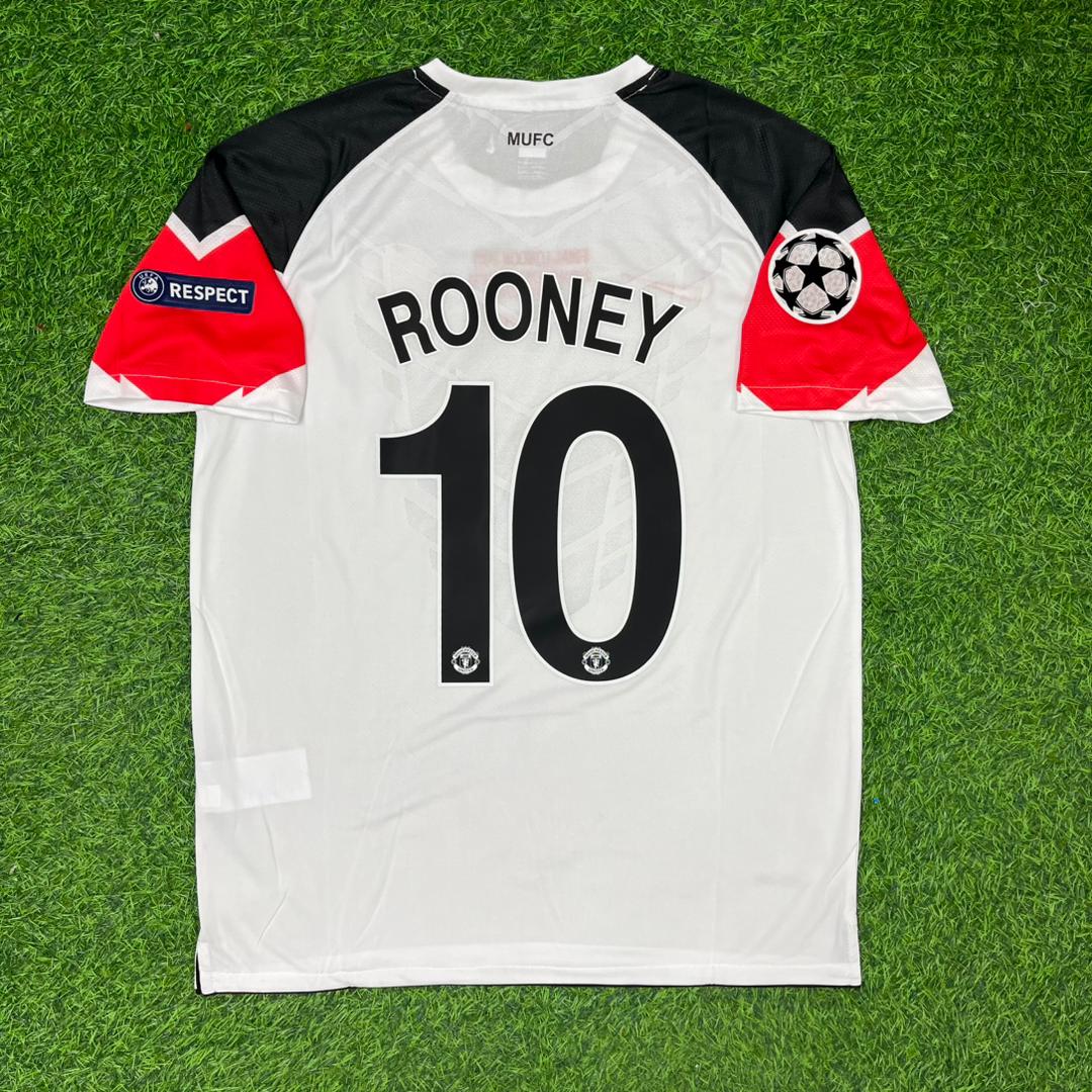 Wayne Rooney #10 Manchester United 2011 Champions League Final White Football Jersey Kit