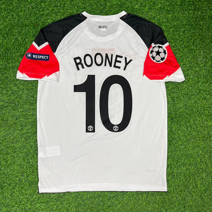 Wayne Rooney #10 Manchester United 2011 Champions League Final White Football Jersey Kit
