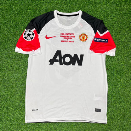 Wayne Rooney #10 Manchester United 2011 Champions League Final White Football Jersey Kit