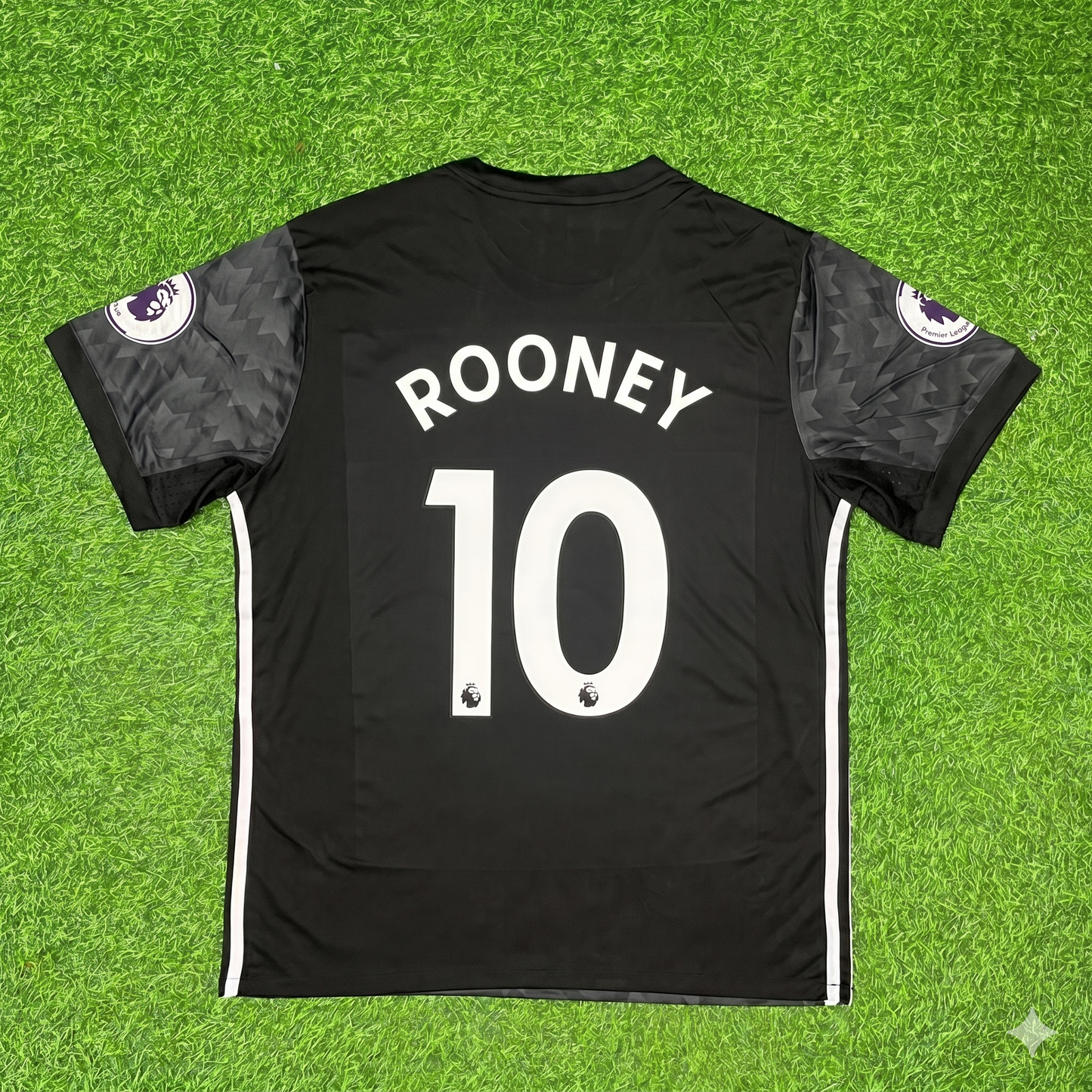 Wayne Rooney Manchester United 2017-2018 Black Retro Football Jersey Kit