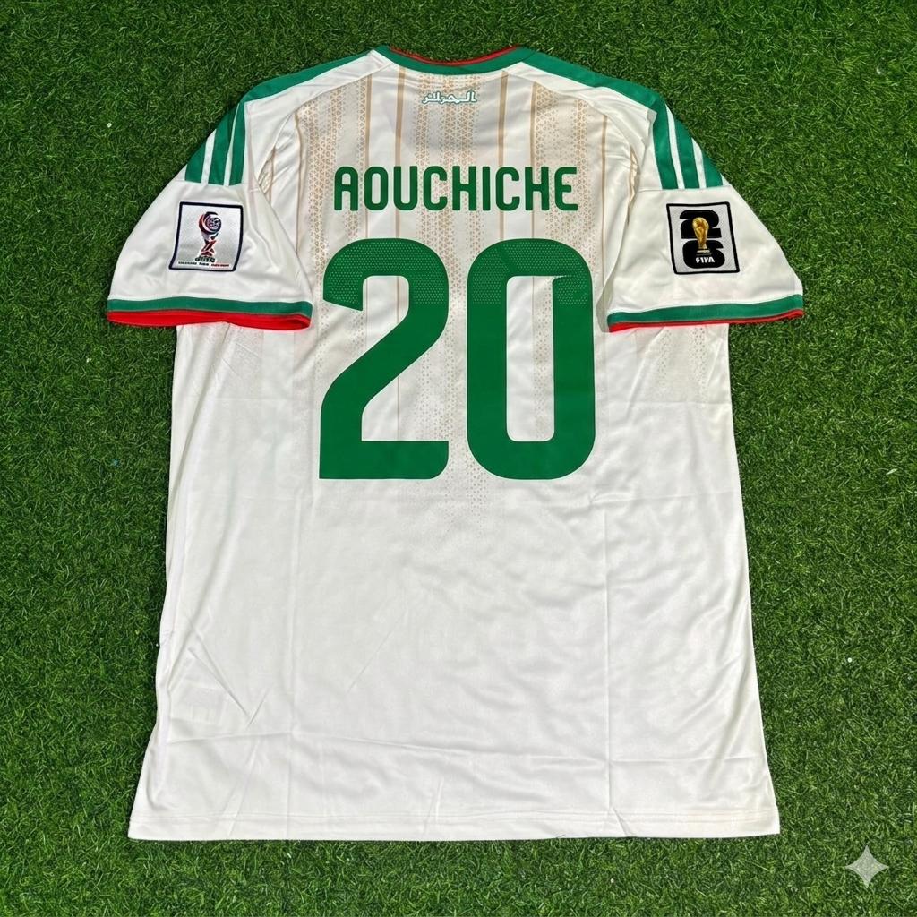 Algeria National Team World Cup 2026 Adil Aouchiche White Football Soccer Kit Jersey