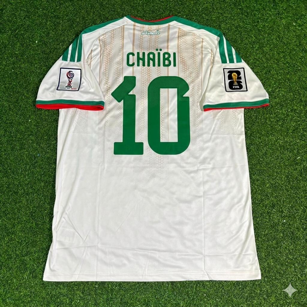 Algeria National Team World Cup 2026 Fares Chaibi White Football Soccer Kit Jersey