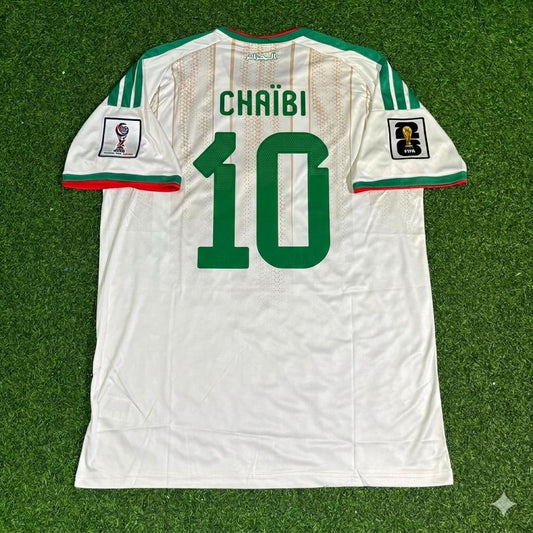 Algeria National Team World Cup 2026 Fares Chaibi White Football Soccer Kit Jersey