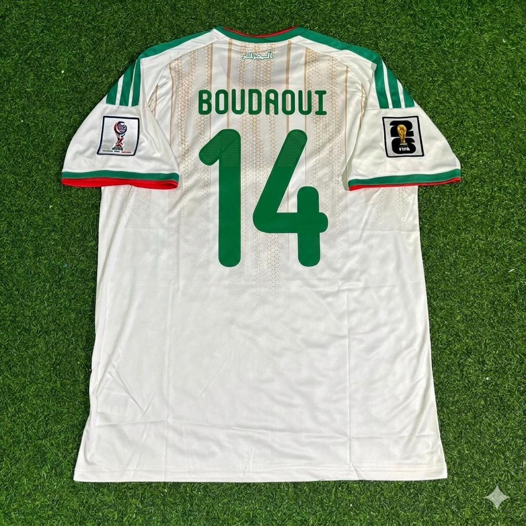 Algeria National Team World Cup 2026 Hicham Boudaoui White Football Soccer Kit Jersey