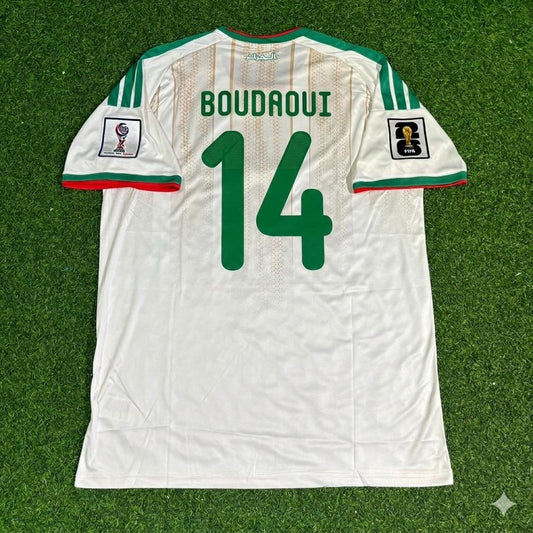 Algeria National Team World Cup 2026 Hicham Boudaoui White Football Soccer Kit Jersey