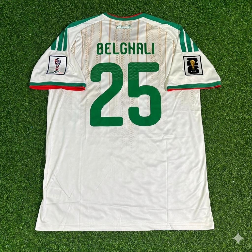 Algeria National Team World Cup 2026 Rafik Belghali White Football Soccer Kit Jersey
