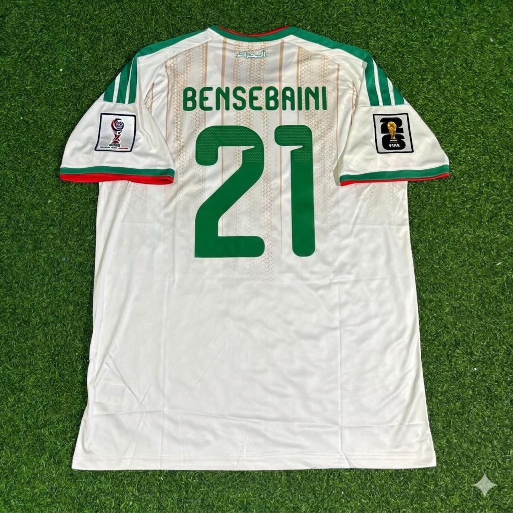 Algeria National Team World Cup 2026 Ramy Bensebaini White Football Soccer Kit Jersey