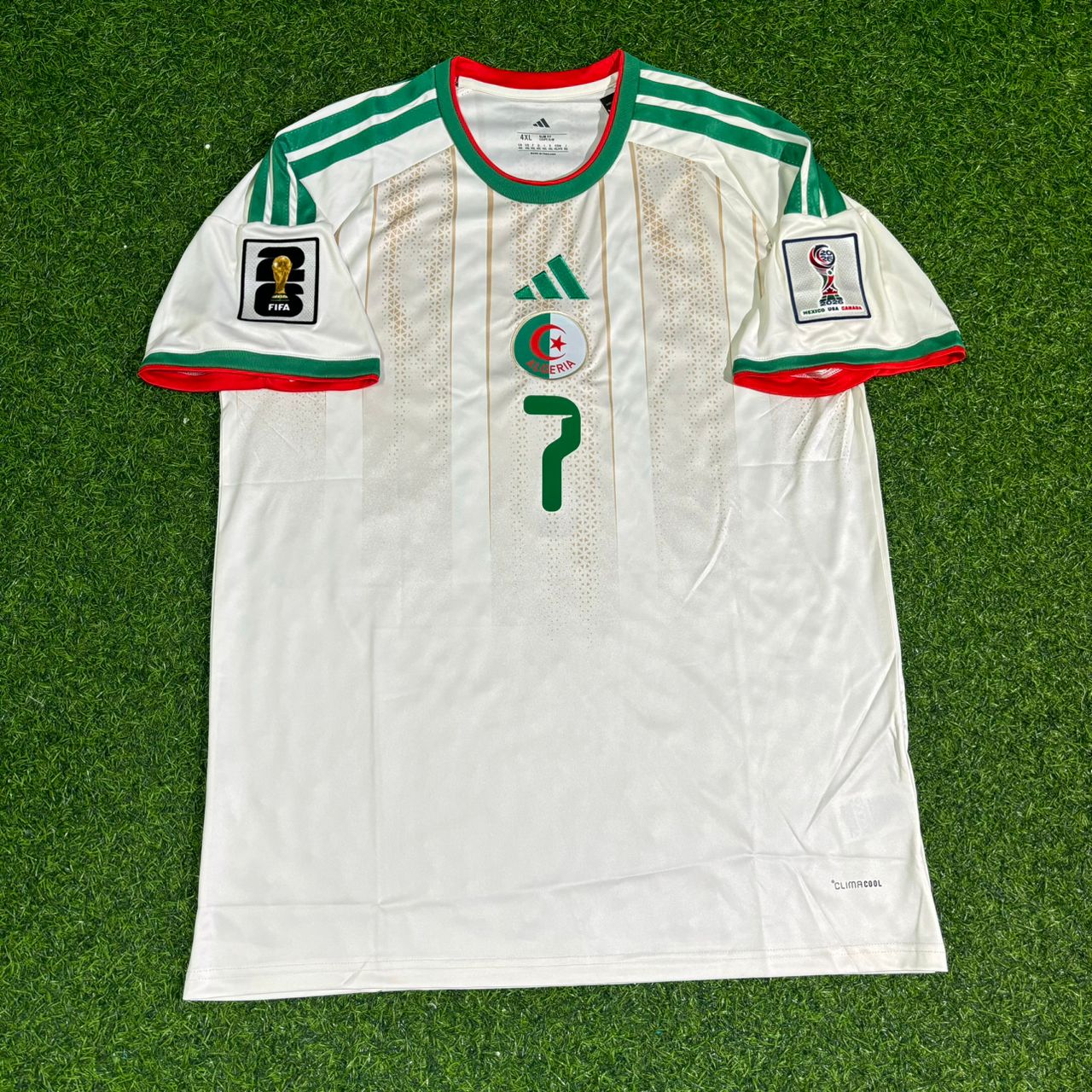 Algeria National Team World Cup 2026 Riyad Mahrez White Football Soccer Kit Jersey