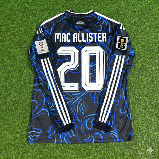 Argentina National Team World Cup 2026 Alexis Mac Allister Long Sleeve Football Soccer Kit Jersey