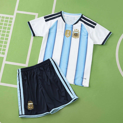Argentina National Team World Cup 2026 Children Home Football Soccer Kit Jersey