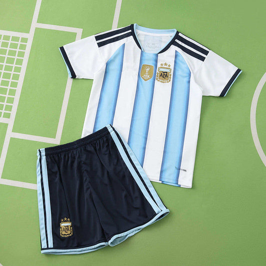 Argentina National Team World Cup 2026 Children Home Football Soccer Kit Jersey