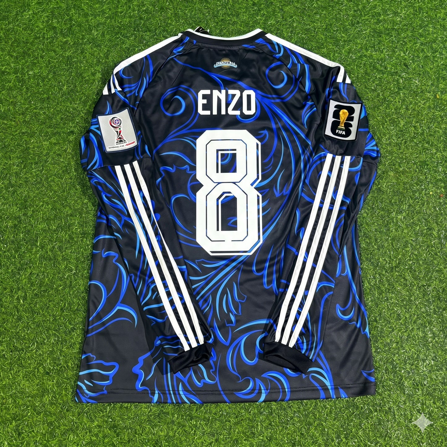 Argentina National Team World Cup 2026 Enzo Fernandez Long Sleeve Football Soccer Kit Jersey