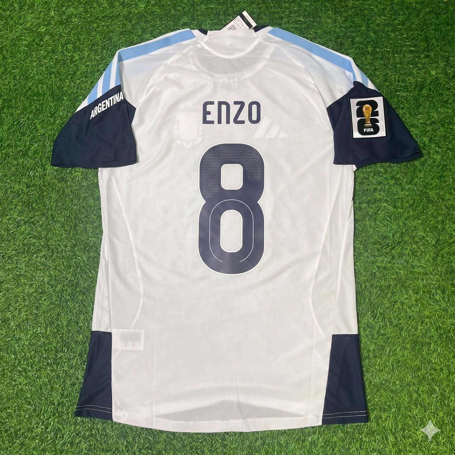 Argentina National Team World Cup 2026 Enzo Fernandez Player Version White Football Soccer Kit Jersey