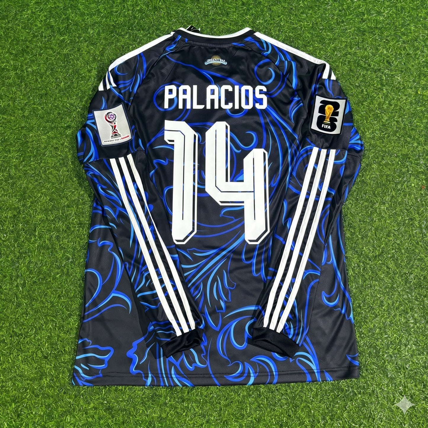 Argentina National Team World Cup 2026 Exequiel Palacios Long Sleeve Football Soccer Kit Jersey