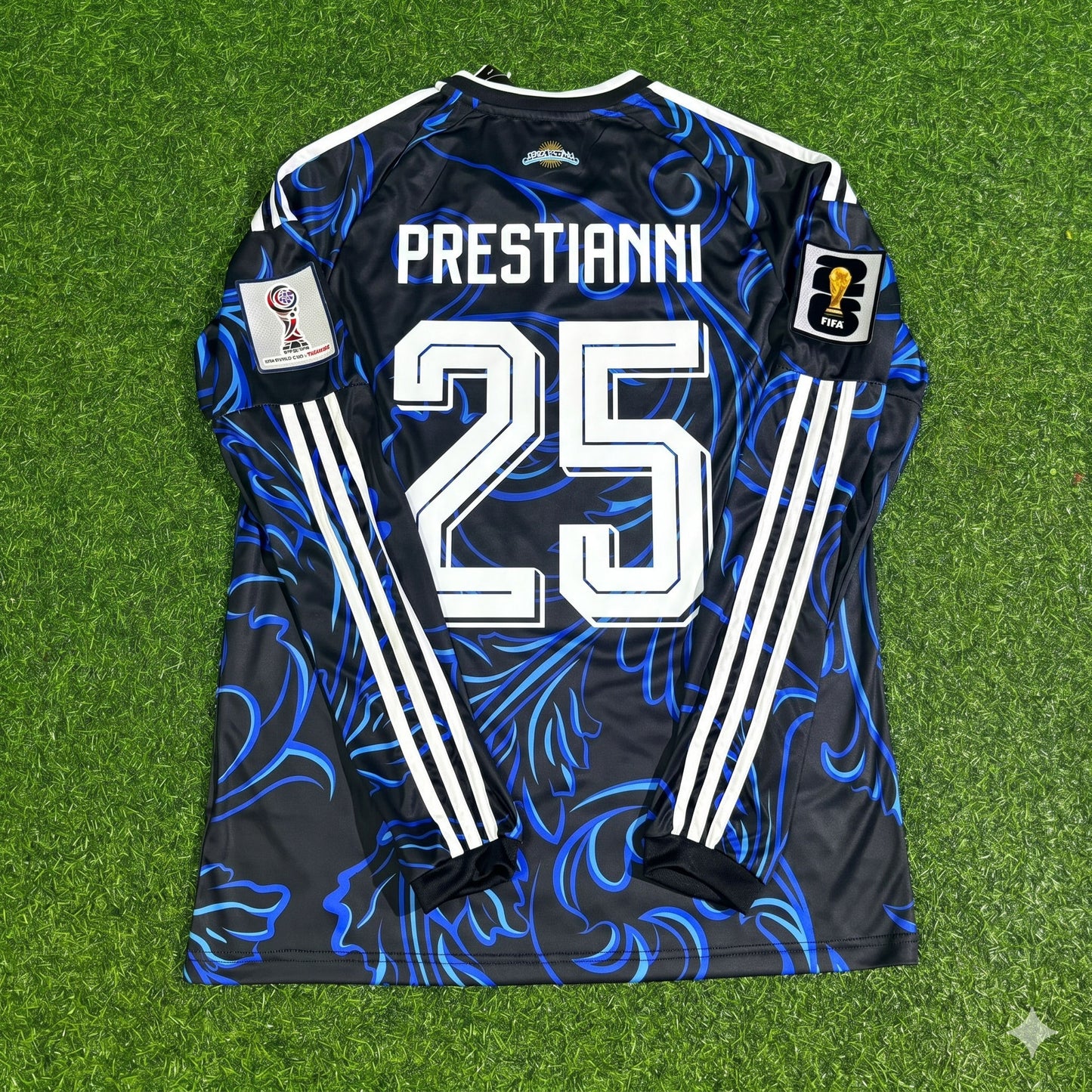 Argentinien Nationalmannschaft Weltmeisterschaft 2026 Gianluca Prestianni Langarm Fußballtrikot