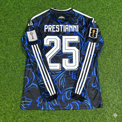 Argentinien Nationalmannschaft Weltmeisterschaft 2026 Gianluca Prestianni Langarm Fußballtrikot