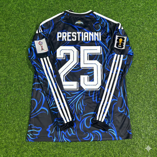 Argentina National Team World Cup 2026 Gianluca Prestianni Long Sleeve Football Soccer Kit Jersey