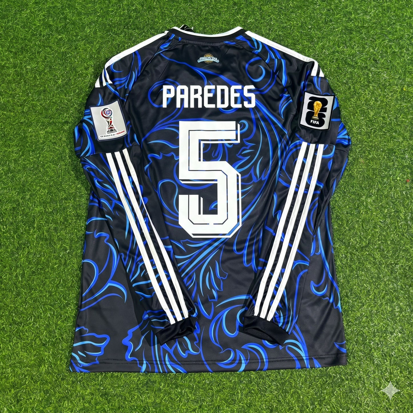 Argentina National Team World Cup 2026 Leandro Paredes Long Sleeve Red Football Soccer Kit Jersey