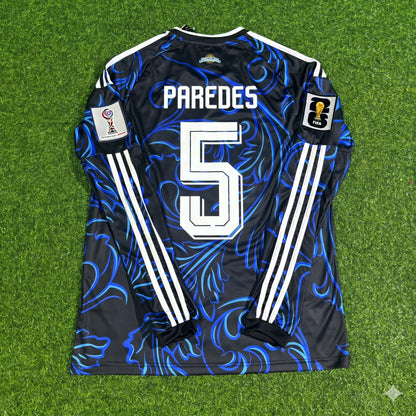 Argentina National Team World Cup 2026 Leandro Paredes Long Sleeve Red Football Soccer Kit Jersey