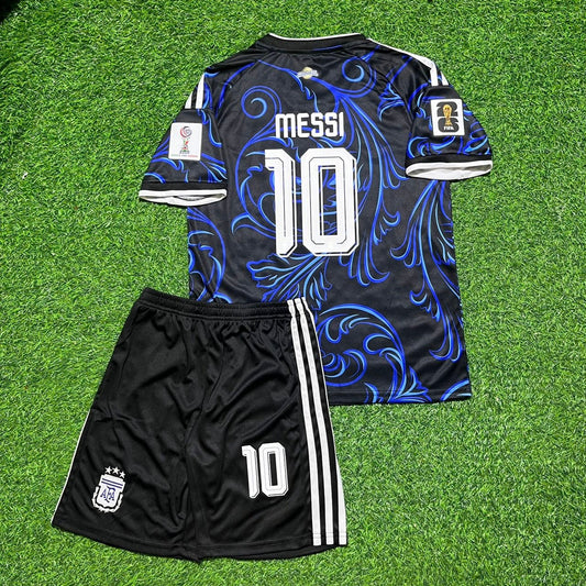 Argentina World Cup 2026 Lionel Messi Children football soccer kit jersey back view