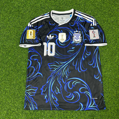 Argentina National Team World Cup 2026 Lionel Messi Gold Football Soccer Kit Jersey