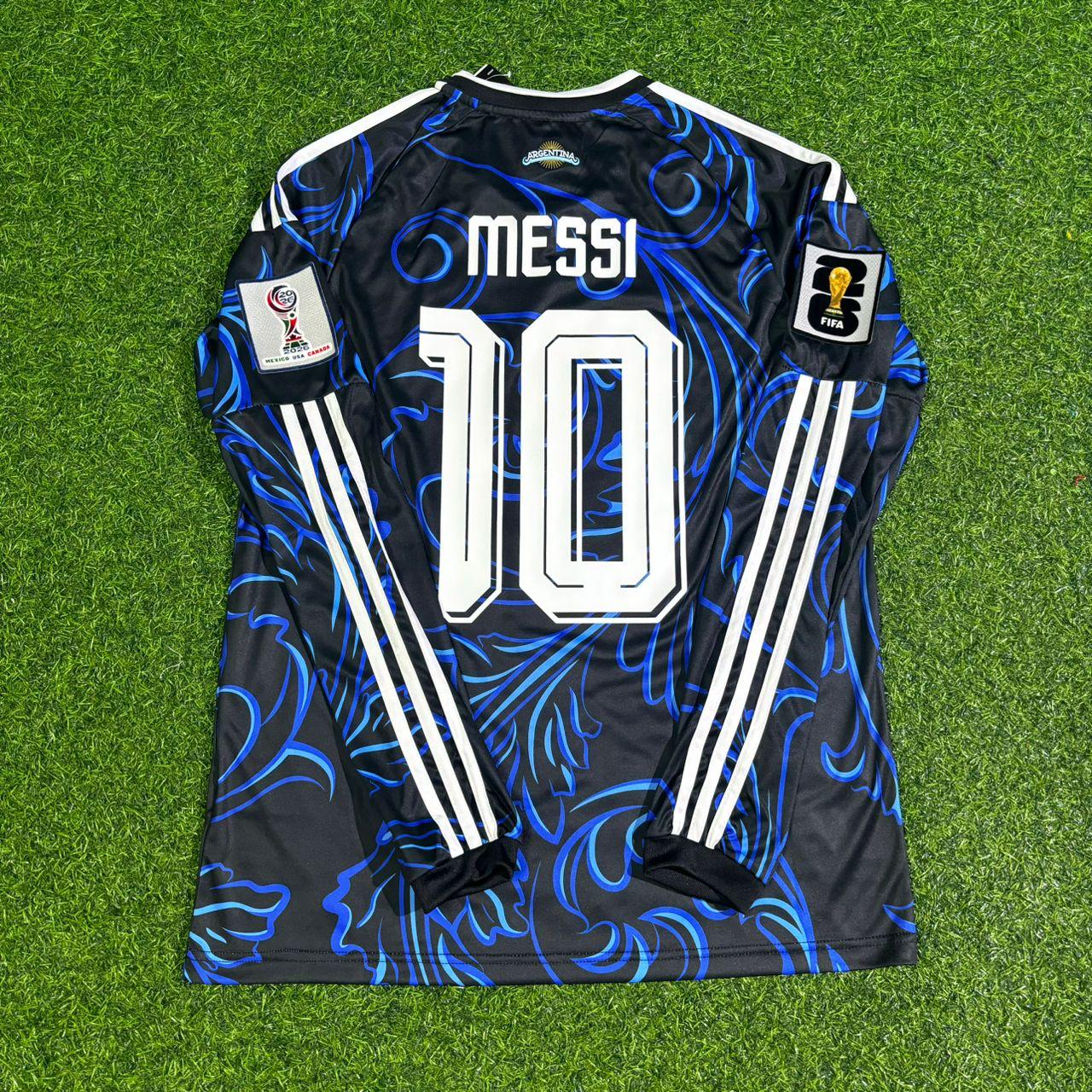 Argentina National Team World Cup 2026 Lionel Messi Long Sleeve Football Soccer Kit Jersey