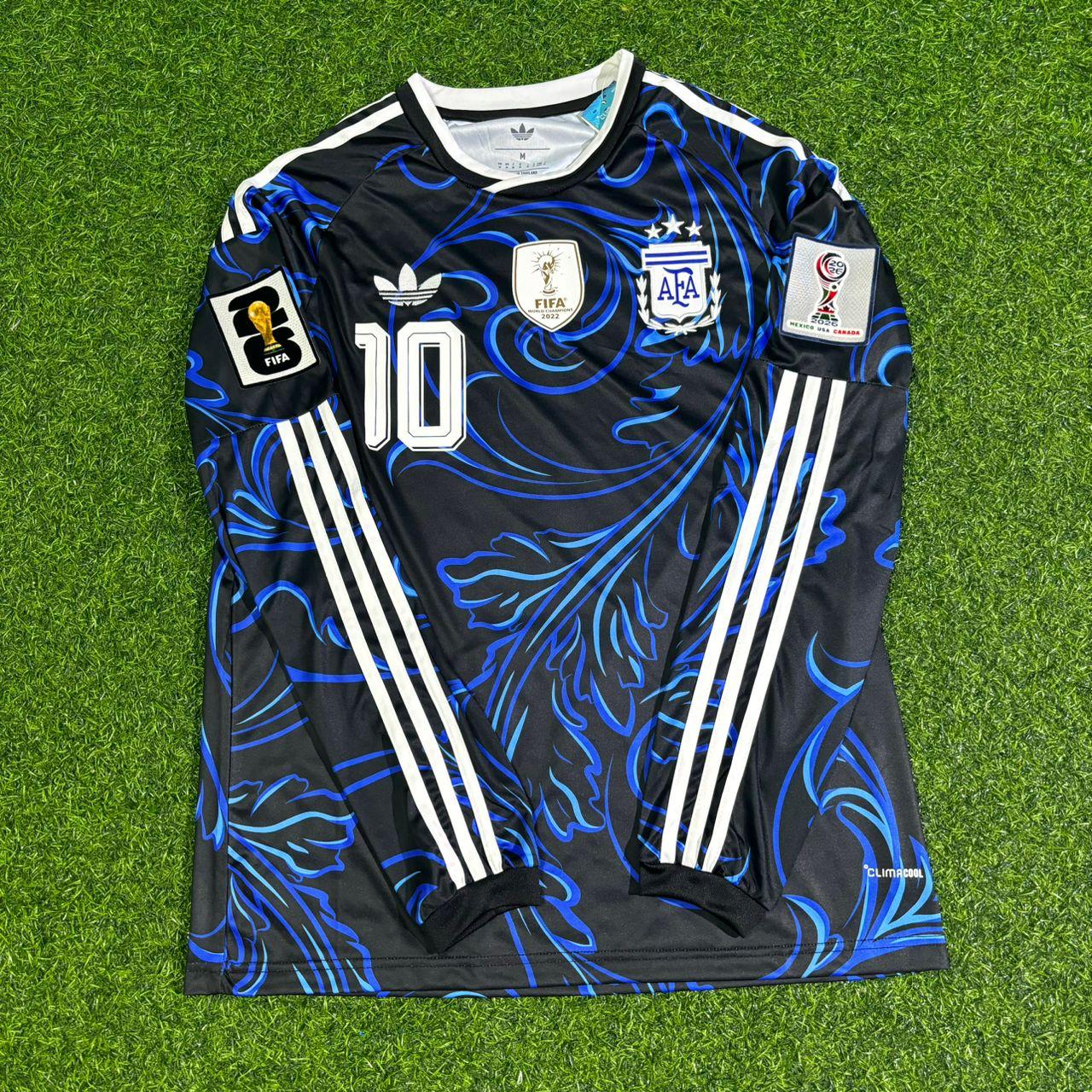 Argentina National Team World Cup 2026 Lionel Messi Long Sleeve Football Soccer Kit Jersey