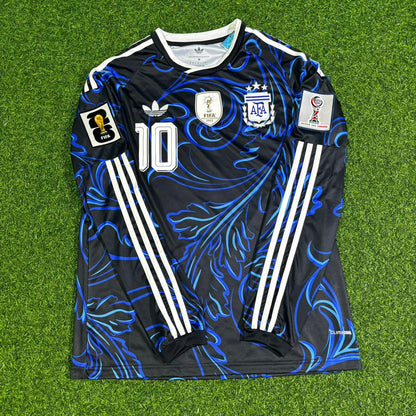 Argentina National Team World Cup 2026 Lionel Messi Long Sleeve Football Soccer Kit Jersey