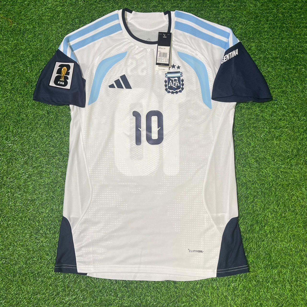Argentina National Team World Cup 2026 Lionel Messi Player Version White Football Soccer Kit Jersey
