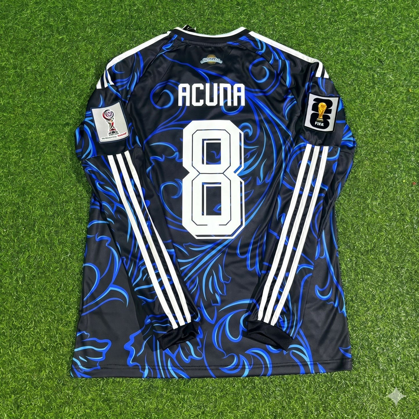 Argentina National Team World Cup 2026 Marcos Acuna Long Sleeve Football Soccer Kit Jersey