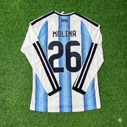 Argentina National Team World Cup 2026 Nahuel Molina Long Sleeve Football Soccer Kit Jersey