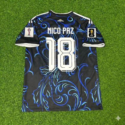 Argentina National Team World Cup 2026 Nico Paz Football Soccer Kit Jersey
