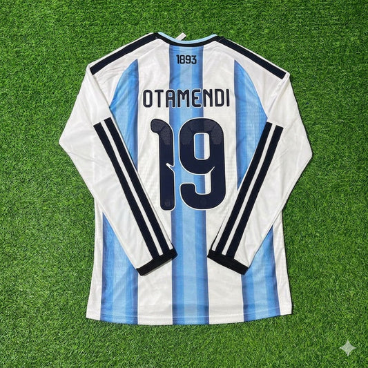 Argentina National Team World Cup 2026 Nicolás Otamendi Long Sleeve Football Soccer Kit Jersey